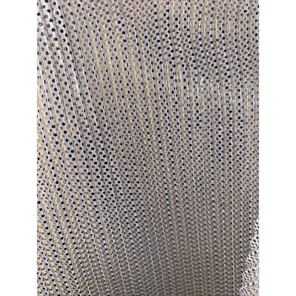 Lucy mini dress Shoulder Tie Gold Metallic Sexy HOCO pleated L fairy prom club - Picture 10 of 12